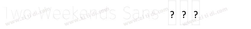 Two Weekends Sans字体转换